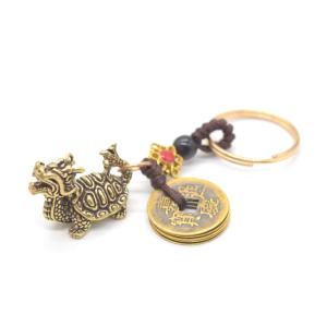 龍亀 ドラゴンタートル ロングイ タイガーアイ 天然石製置物 虎目石