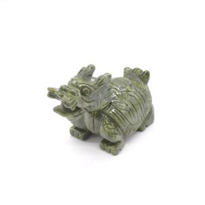 龍亀 ドラゴンタートル ロングイ オブシディアン 天然石製置物 黒曜石