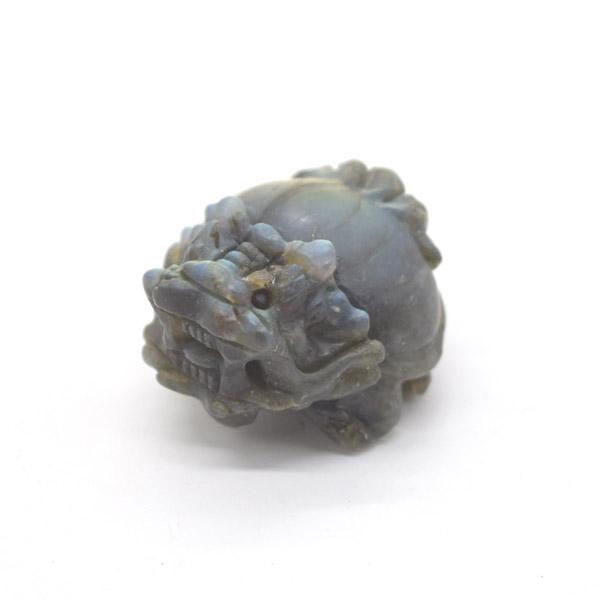 龍亀 ロングイの置物 ラブラドライト 2.5cm 天然石製 ドラゴンタートル