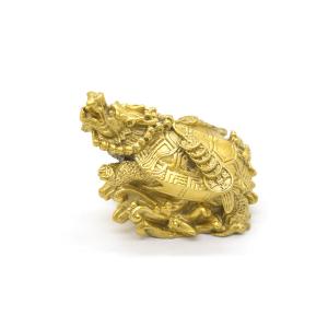 ドラゴンタートル 龍亀 ロングイ 置物 銅製 ...の詳細画像2