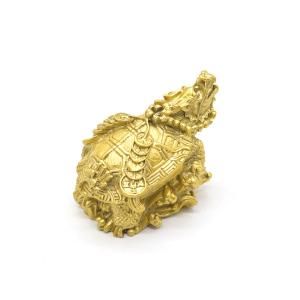 ドラゴンタートル 龍亀 ロングイ 置物 銅製 ...の詳細画像4