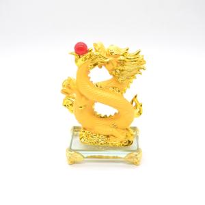 辰 龍の置物 8の字龍 金色 樹脂製 16cm...の詳細画像3