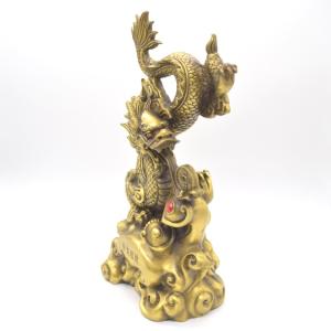 辰 龍の置物 8の字龍 銅製 40cm 8型 ...の詳細画像1