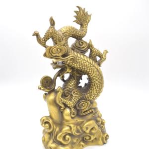 辰 龍の置物 8の字龍 銅製 40cm 8型 ...の詳細画像3