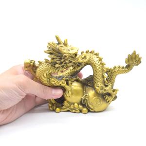 龍の置物 竜 横型 12cm 銅製 振り向き龍...の詳細画像5