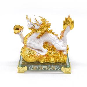 龍の噴水置物 龍 山水双龍 25cm 樹脂製 風水インテリア : 横浜中華街龍