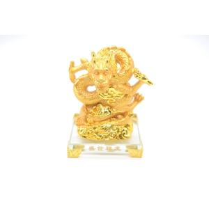 龍の置物 龍 開運双龍 噴水置物 樹脂製 総合運 インテリア 25cm : 横浜