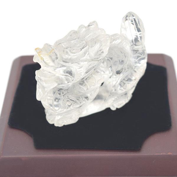 龍の置物 竜 水晶 黄水晶入り 7.5cm 天然石製 クリスタル パワーストーン
