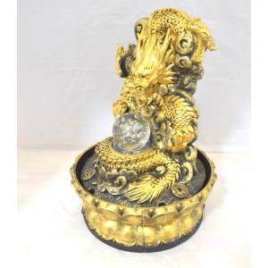 龍の置物 龍 黄金雲龍 噴水置物 樹脂製 風水...の詳細画像2