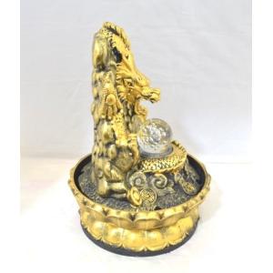 龍の置物 龍 黄金雲龍 噴水置物 樹脂製 風水...の詳細画像5