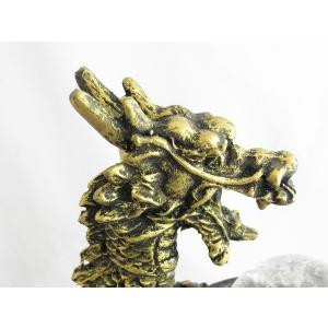 龍の置物 龍 開運双龍 噴水置物 樹脂製 総合...の詳細画像1