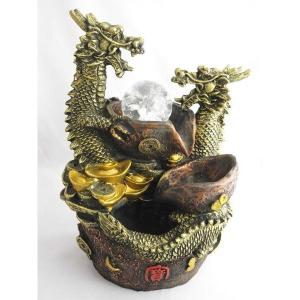 龍の置物 龍 開運双龍 噴水置物 樹脂製 総合...の詳細画像5