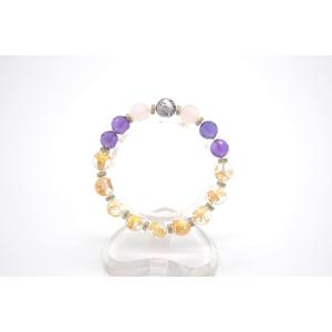 竜生九子 龍彫り ブレスレット 水晶 アメジスト ローズクォーツ 彫り物パーツ 天然石アクセサリー ...