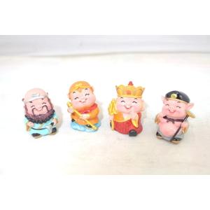 西遊記の置物 四点セット 金属製 5cm 孫悟空 三蔵法師 猪八戒 沙悟浄