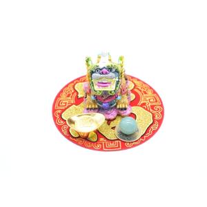 貔貅 置物 風水セット 選べる置物と天然石 元宝 古銭 丸型福飾 樹脂製