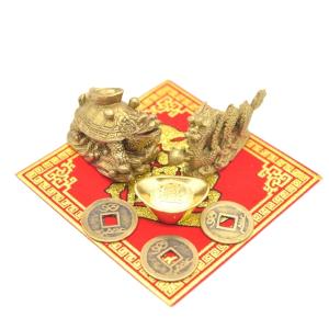 龍 龍亀 ドラゴンタートル 風水セット 古銭 元...の商品画像
