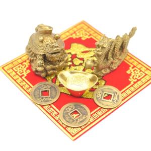 龍 龍亀 ドラゴンタートル 風水セット 古銭 ...の詳細画像2