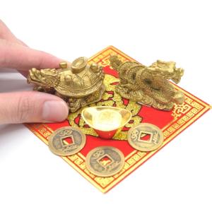 龍 龍亀 ドラゴンタートル 風水セット 古銭 ...の詳細画像3