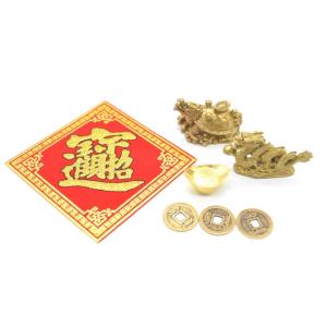 龍 龍亀 ドラゴンタートル 風水セット 古銭 ...の詳細画像4