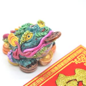 三脚蟾蜍 三本足のカエル 風水セット 元宝 古...の詳細画像4
