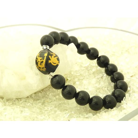 金彫り四神オニキス 最強の守護力 パワーストーンブレス 正たる型