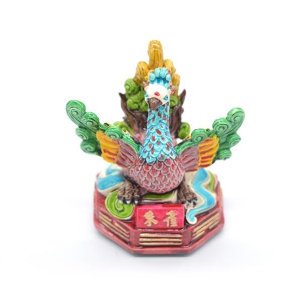 朱雀 南 守護神 四神相応 樹脂製置物 彩色済み パワースポット 9cm