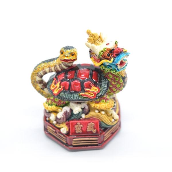 玄武 北 守護神 四神相応 樹脂製置物 彩色済み パワースポット 9cm