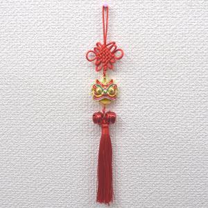 瓢箪 ひょうたん 木彫り 根付 9連 吊るし物雑貨 赤 42cm : 横浜中華街