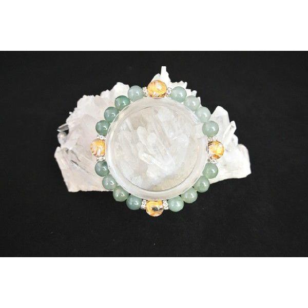 四神 水晶 翡翠 ヒスイ ジェイド 天然石ブレスレット 8mm〜10mm