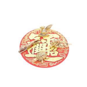 【メール便OK】 青龍 朱雀 白虎 玄武 四神 ミニチュア 銅製置物 四体セット