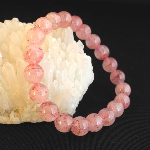 ストロベリークォーツ 天然石ブレスレット パワーストーン 9mm