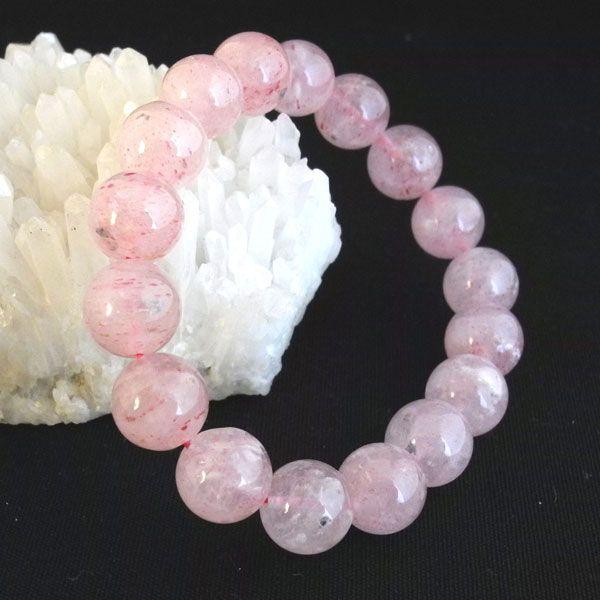 ストロベリークォーツ 天然石ブレスレット パワーストーン 12mm