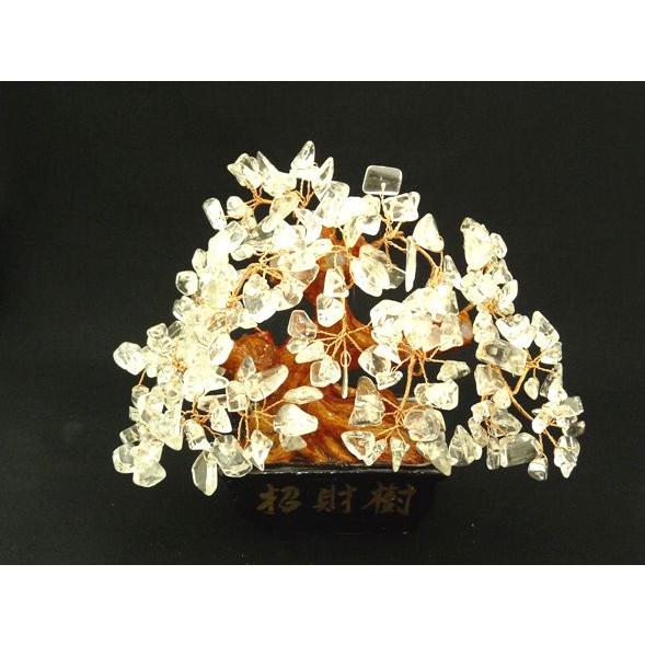 招財樹 クリスタル 水晶 風水インテリア 天然石置物 15cm 浄化