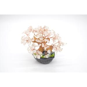 招財樹 クリスタル 水晶 風水インテリア 天然石置物 15cm 浄化