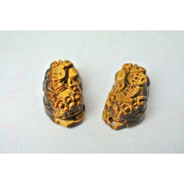 貔貅パーツ タイガーアイ 大 願いを叶える 金運 仕事運