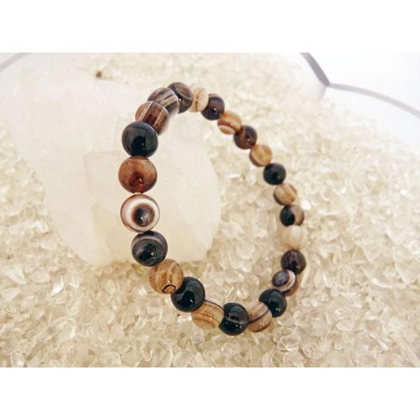 天眼石 アイアゲート パワーストーン 天然石ブレスレット 8.5mm玉