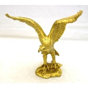 鳥 鷹 猛禽 銅製置物 翼 幸運 邪気払い