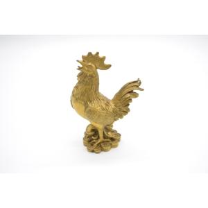鶏 干支 酉 銅製置物 14cm