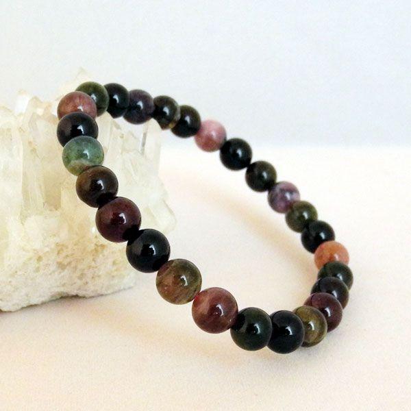 トルマリン 電気石 パワーストーン 天然石ブレスレット 7mm玉 Sサイズ
