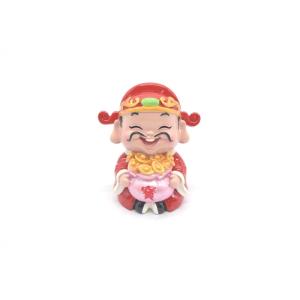 財神様 樹脂製置物 カラフル マスコット人形 7.5cm Aタイプ