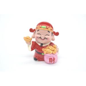 財神様 樹脂製置物 カラフル マスコット人形 7.5cm Bタイプ