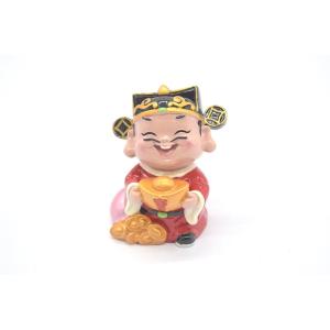 財神様 樹脂製置物 カラフル マスコット人形 7.5cm Cタイプ