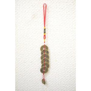 【メール便OK】 六帝銭 根付 風水銭 レプリカ中国古銭 小