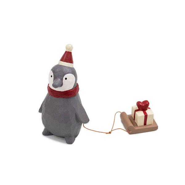 クリスマスペンギンサンタ ハートプレゼント