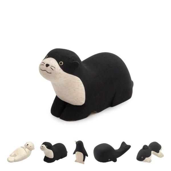 ぽれぽれ動物 ラッコ/カワウソ/ペンギン/クジラ/キンギョ