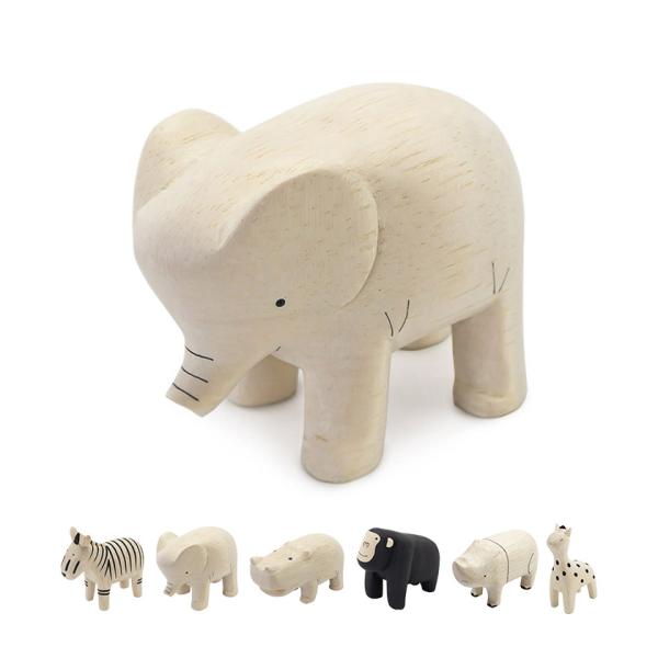 ぽれぽれ動物 シマウマ/ゾウ/カバ/ゴリラ/サイ/キリン