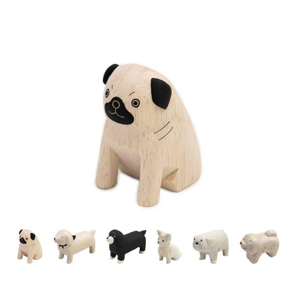 ぽれぽれ動物 パグ/ダックス黒/ダックス白/チャウチャウ/ブルドック/チワワ