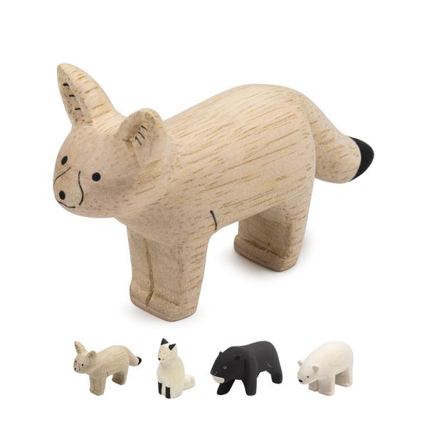 ぽれぽれ動物 フェネック/キツネ/クロヒョウ/シロクマ