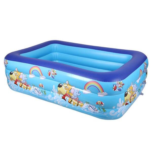 子供プール 安全プール 赤ちゃんプール 水遊びキッズプール ビニール三つ気室 便利収納庭ファミリープ...