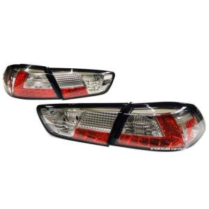 08〜 ランエボ ランサーエボリューションＸ EVOX ＬＥＤテール クロームメッキ